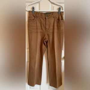 Lauren Jeans Company. Size 10. Great condition. Golden tan with gold tone studs.
